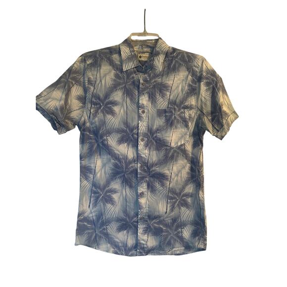 GUC Haggar Clothing Men's Summer Shirt Tropical Print Stretchy Size Small - Picture 1 of 5